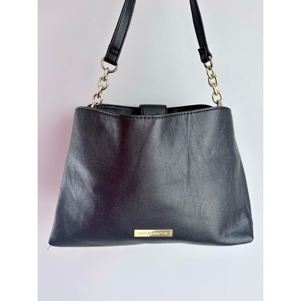 Liz Claiborne Black Shoulder Bag Chain Strap Purse Designer Handbag Women's